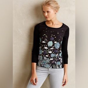 Anthro Swan Tableau Pullover Sweater